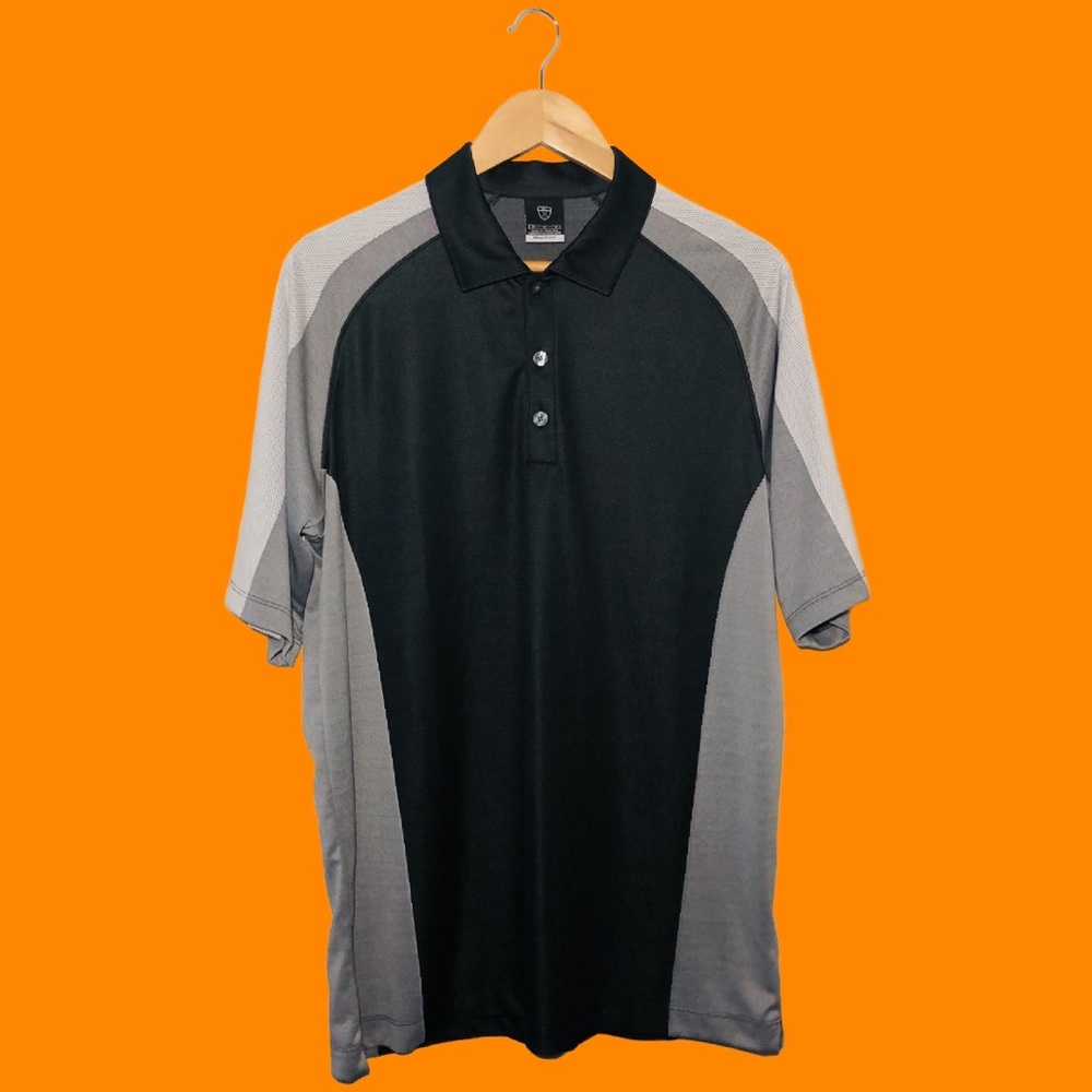 Nike Men’s (M) Black/Gray Dri-Fit Polo